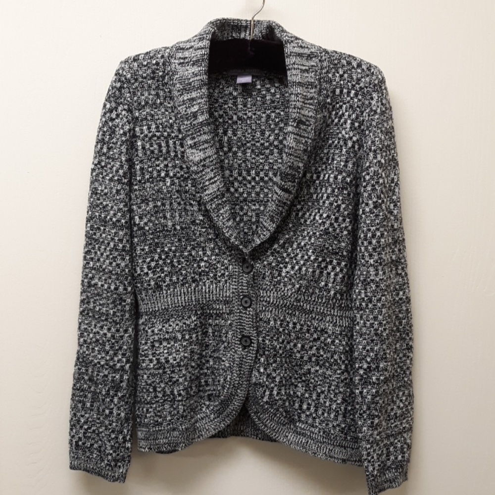 Jacket Style Button Front Sweater